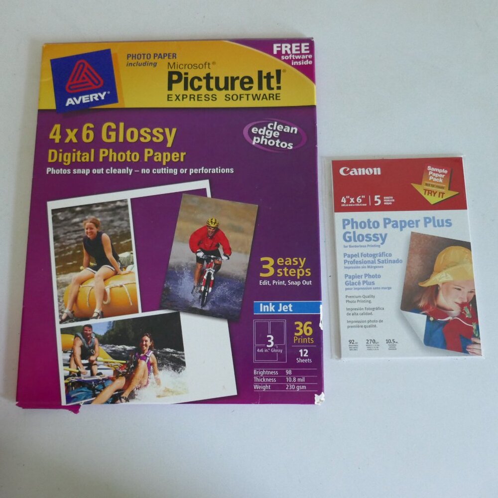 vintage Y2K glossy photo paper 4x6 prints 41 prints total for inkjet printer